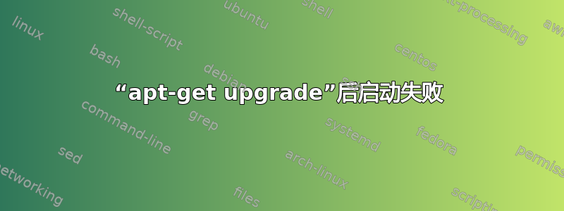 “apt-get upgrade”后启动失败