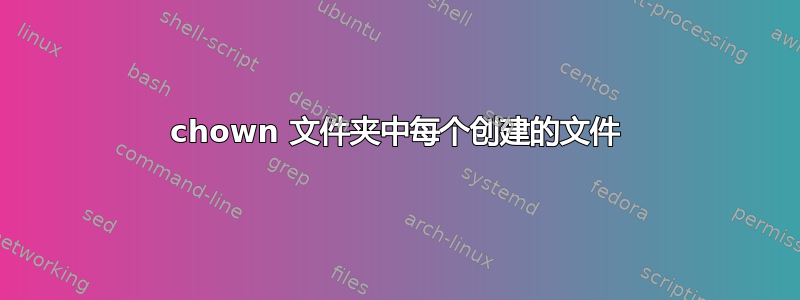 chown 文件夹中每个创建的文件