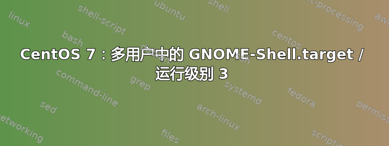 CentOS 7：多用户中的 GNOME-Shell.target / 运行级别 3