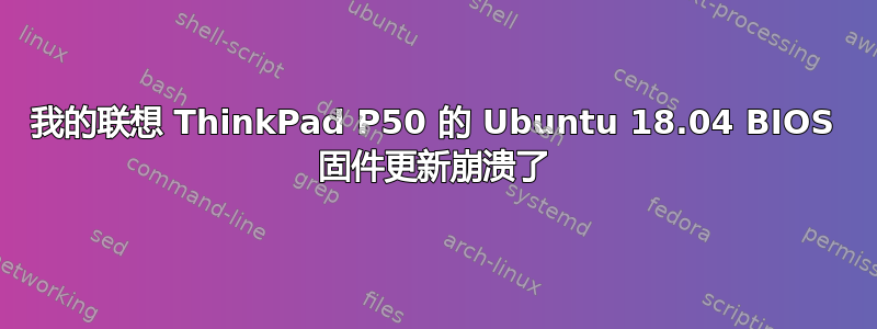 我的联想 ThinkPad P50 的 Ubuntu 18.04 BIOS 固件更新崩溃了