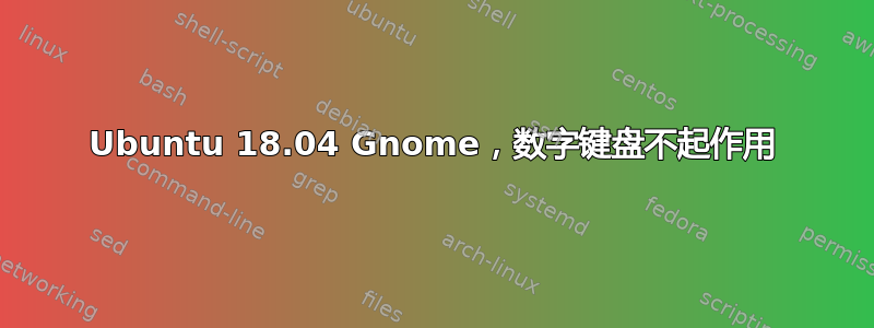 Ubuntu 18.04 Gnome，数字键盘不起作用