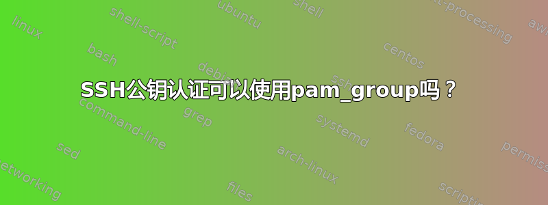 SSH公钥认证可以使用pam_group吗？