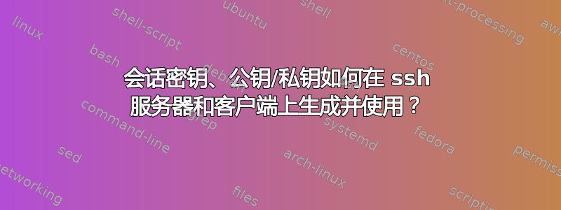 会话密钥、公钥/私钥如何在 ssh 服务器和客户端上生成并使用？