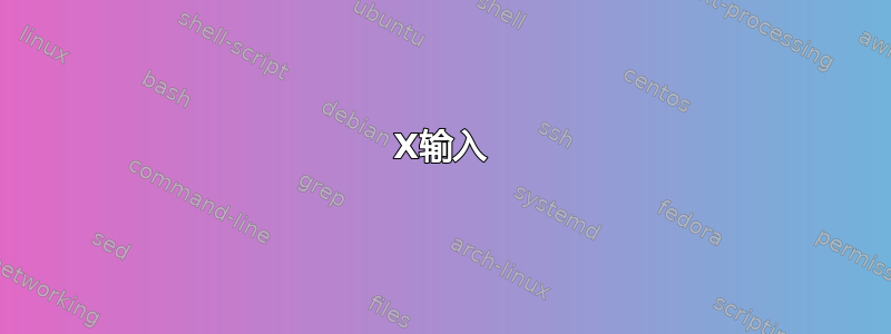 X输入