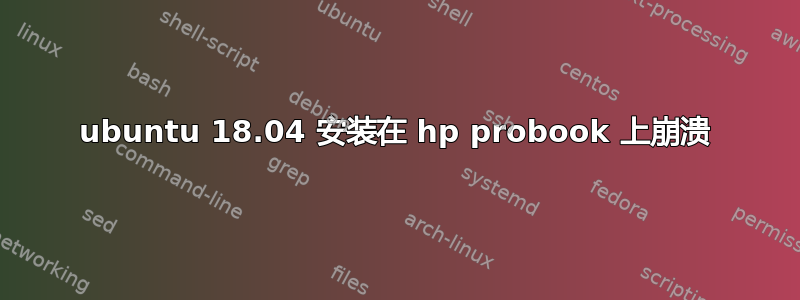 ubuntu 18.04 安装在 hp probook 上崩溃