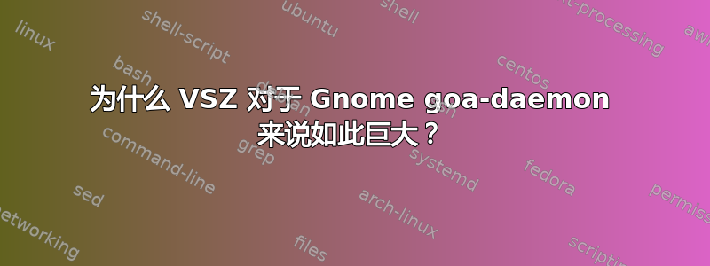 为什么 VSZ 对于 Gnome goa-daemon 来说如此巨大？