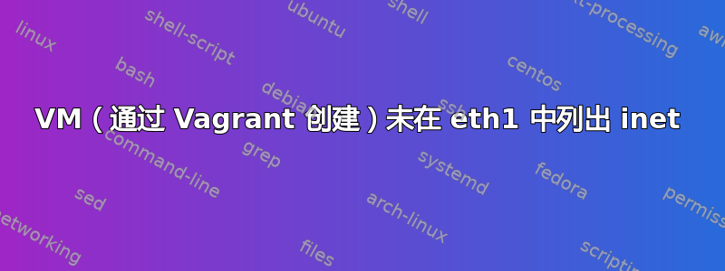 VM（通过 Vagrant 创建）未在 eth1 中列出 inet