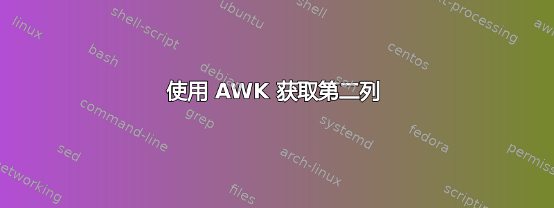 使用 AWK 获取第二列