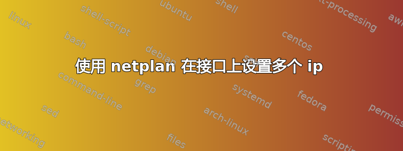 使用 netplan 在接口上设置多个 ip