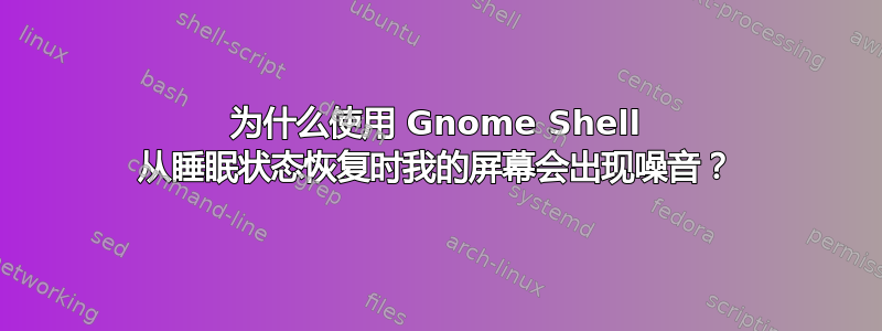 为什么使用 Gnome Shell 从睡眠状态恢复时我的屏幕会出现噪音？