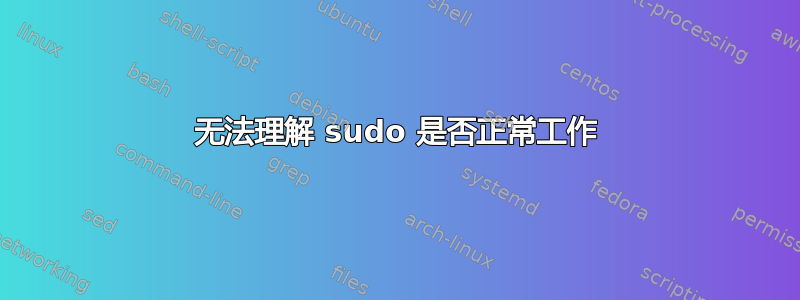 无法理解 sudo 是否正常工作