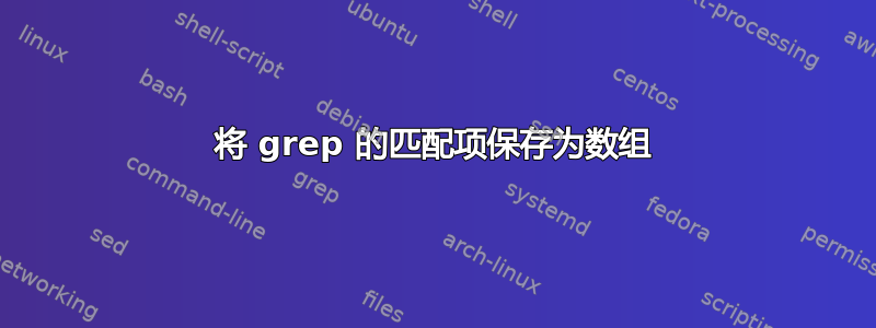 将 grep 的匹配项保存为数组