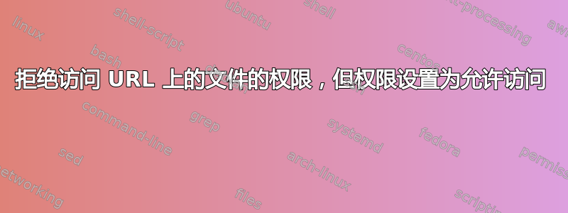 拒绝访问 URL 上的文件的权限，但权限设置为允许访问 