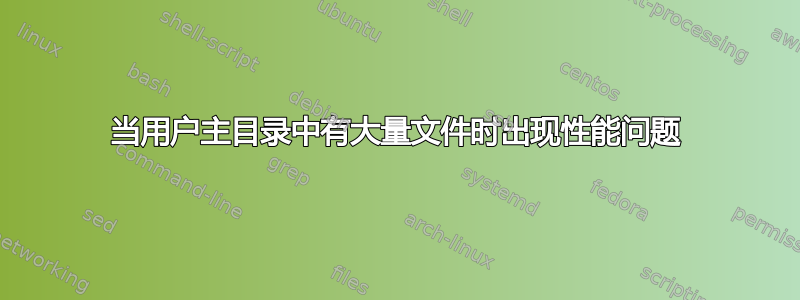 当用户主目录中有大量文件时出现性能问题