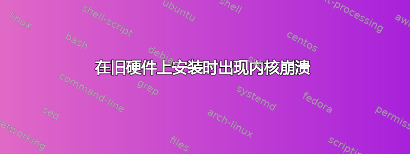 在旧硬件上安装时出现内核崩溃