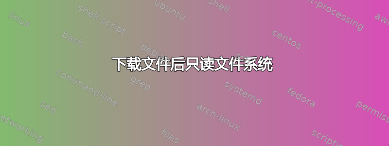 下载文件后只读文件系统