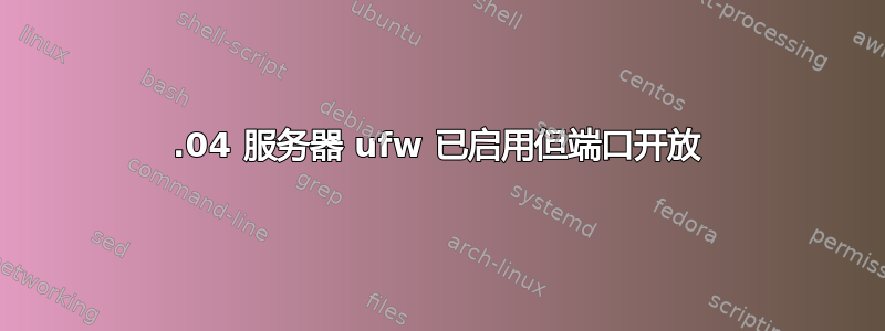 16.04 服务器 ufw 已启用但端口开放