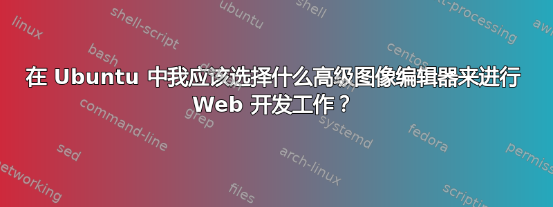 在 Ubuntu 中我应该选择什么高级图像编辑器来进行 Web 开发工作？