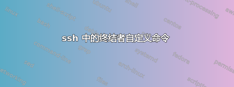 ssh 中的终结者自定义命令