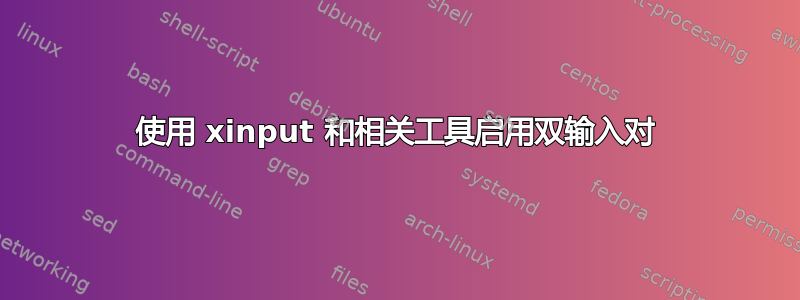 使用 xinput 和相关工具启用双输入对