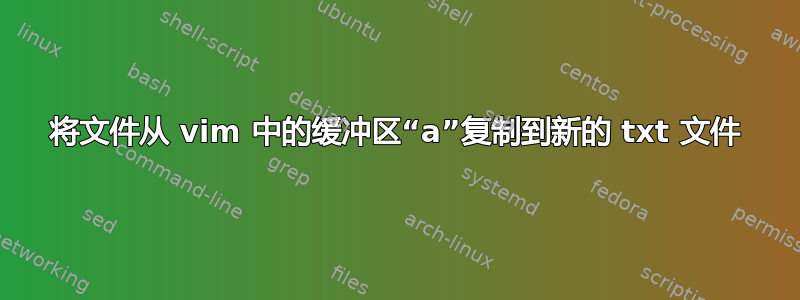 将文件从 vim 中的缓冲区“a”复制到新的 txt 文件