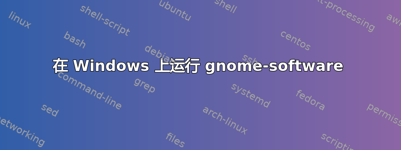 在 Windows 上运行 gnome-software