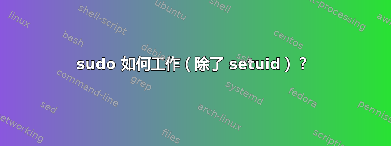 sudo 如何工作（除了 setuid）？