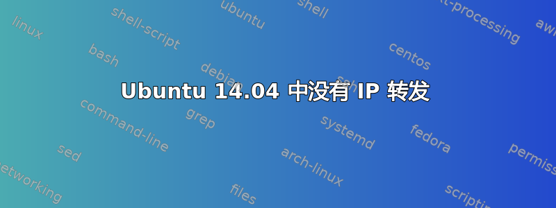 Ubuntu 14.04 中没有 IP 转发