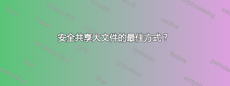 安全共享大文件的最佳方式？