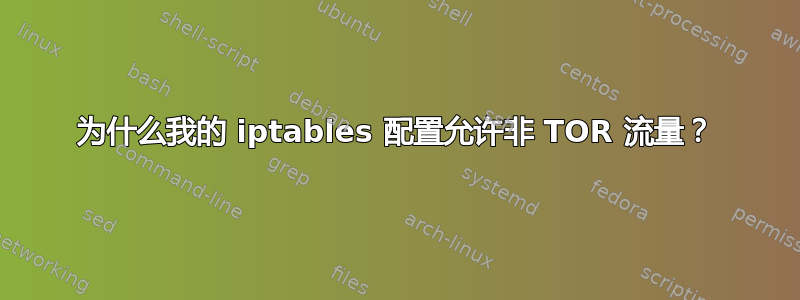 为什么我的 iptables 配置允许非 TOR 流量？