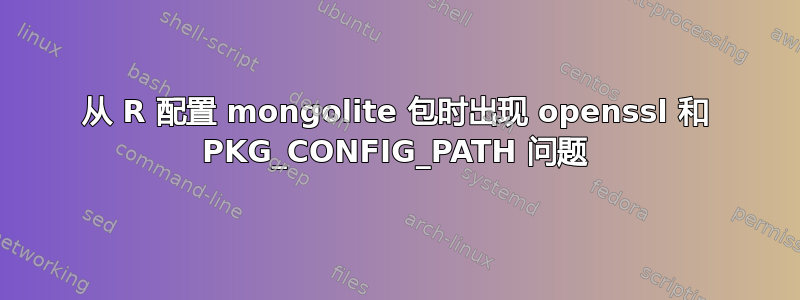 从 R 配置 mongolite 包时出现 openssl 和 PKG_CONFIG_PATH 问题