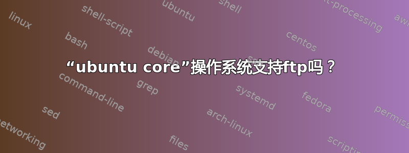 “ubuntu core”操作系统支持ftp吗？