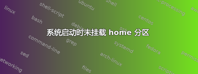 系统启动时未挂载 home 分区