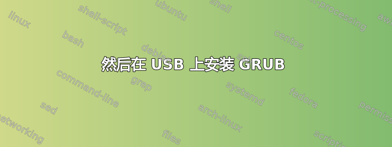 然后在 USB 上安装 GRUB