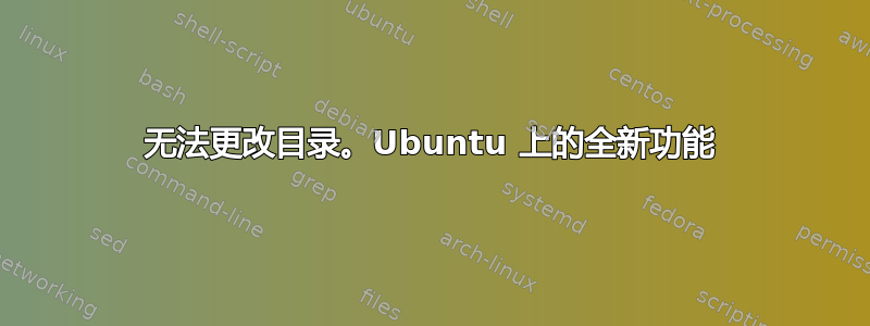 无法更改目录。Ubuntu 上的全新功能