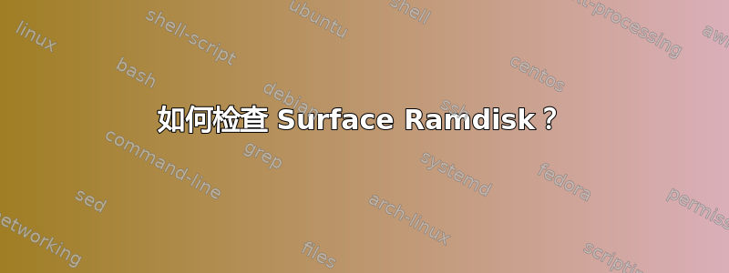 如何检查 Surface Ramdisk？