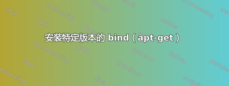 安装特定版本的 bind（apt-get）