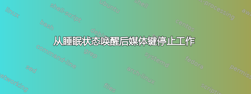 从睡眠状态唤醒后媒体键停止工作