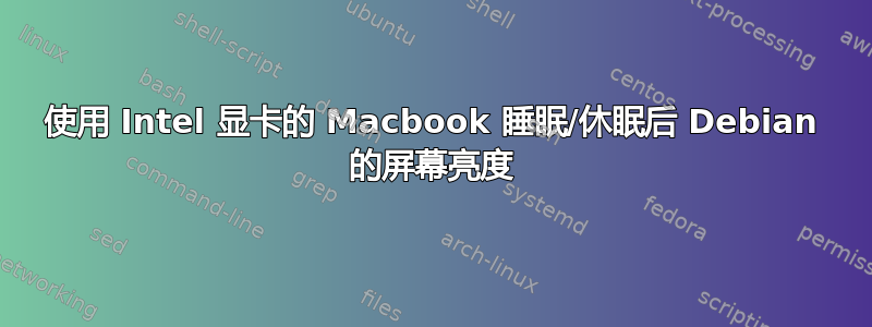 使用 Intel 显卡的 Macbook 睡眠/休眠后 Debian 的屏幕亮度