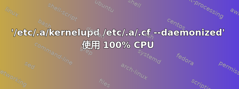 '/etc/.a/kernelupd /etc/.a/.cf --daemonized' 使用 100% CPU