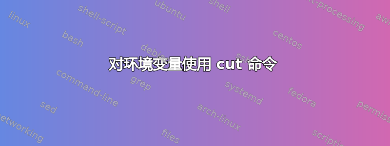 对环境变量使用 cut 命令