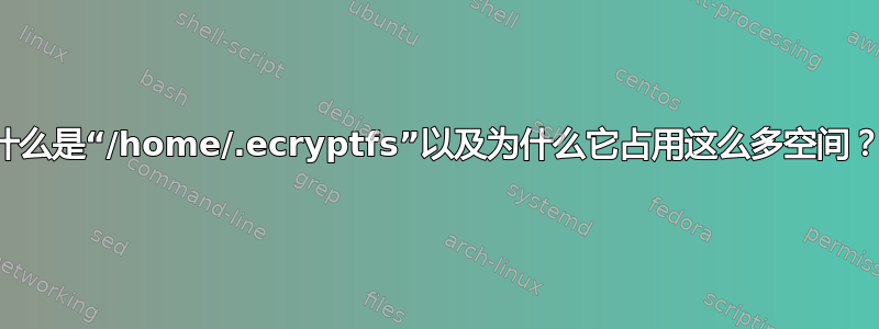 什么是“/home/.ecryptfs”以及为什么它占用这么多空间？