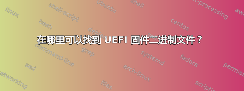 在哪里可以找到 UEFI 固件二进制文件？