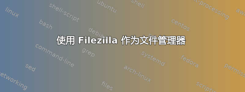 使用 Filezilla 作为文件管理器