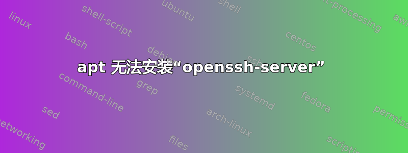 apt 无法安装“openssh-server”