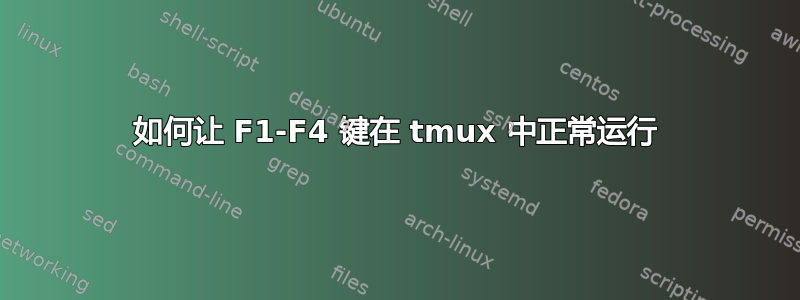 如何让 F1-F4 键在 tmux 中正常运行