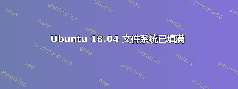 Ubuntu 18.04 文件系统已填满