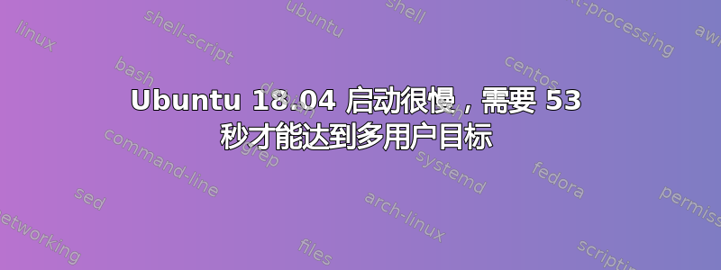 Ubuntu 18.04 启动很慢，需要 53 秒才能达到多用户目标