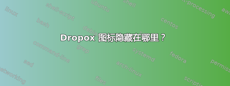 Dropox 图标隐藏在哪里？