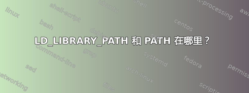 LD_LIBRARY_PATH 和 PATH 在哪里？